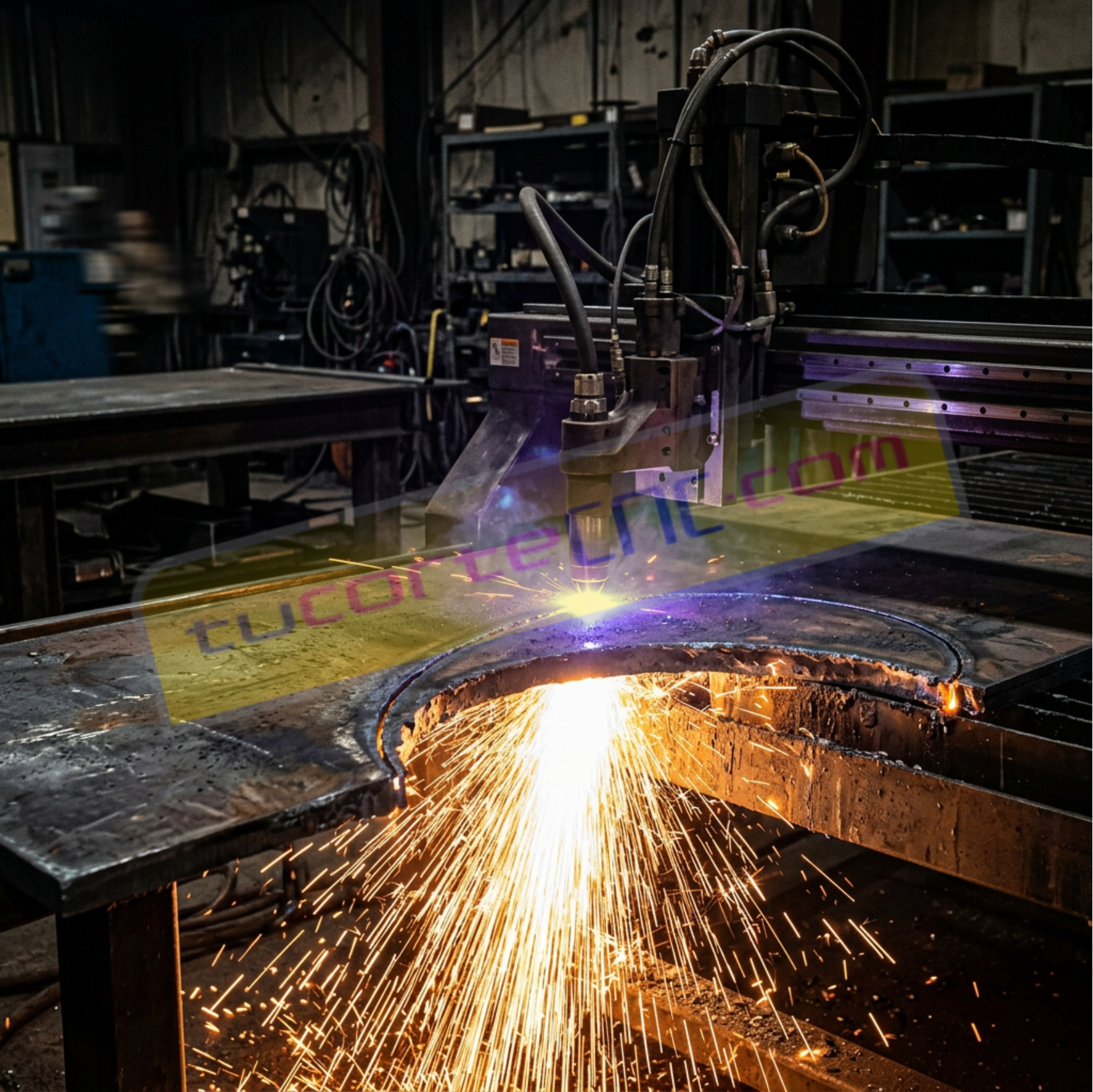 Corte de plancha metálica con Plasma CNC